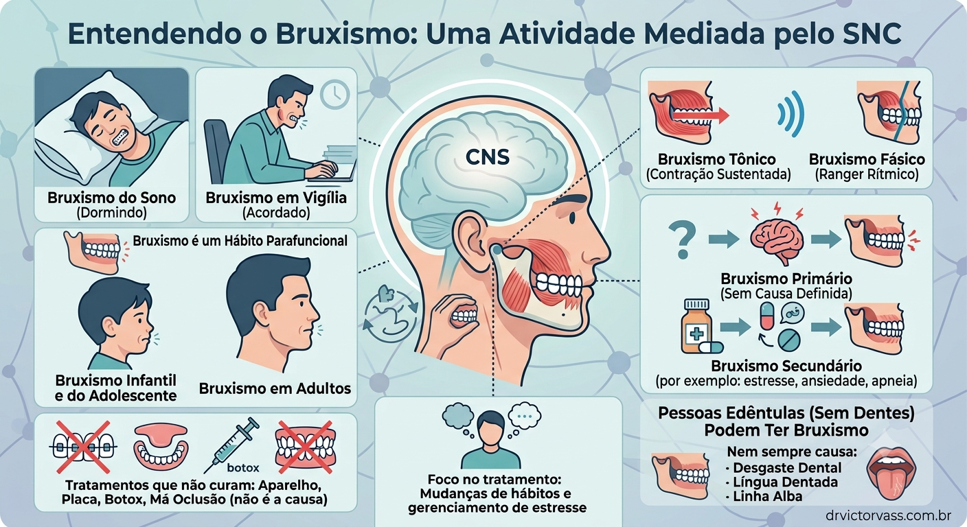 Infográfico: Entendendo o Bruxismo - Uma Atividade Mediada pelo SNC